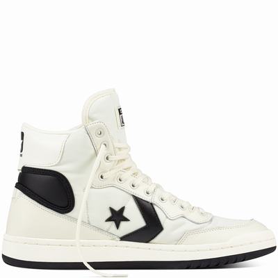 Converse Fastbreak Vintage Sport High Tops Mens - White/Black Shoes (235UOIHG)